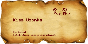 Kiss Uzonka névjegykártya
